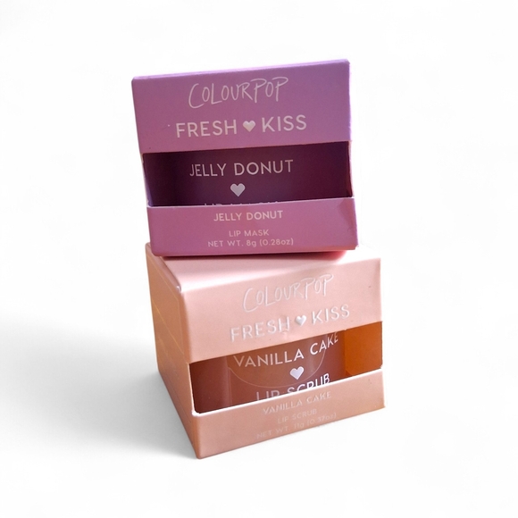 Colourpop Other - 🆕️ ColourPop Fresh Kiss Lip Duo - Jelly Donut & Vanilla Cake  scrub & mask